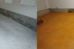 GARAGE FLOOR BEFORE AND AFTER