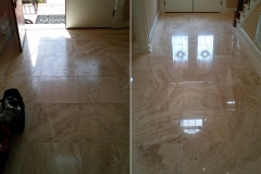 TRAVERTINE RESTORATION BEFORE AND AFTER
