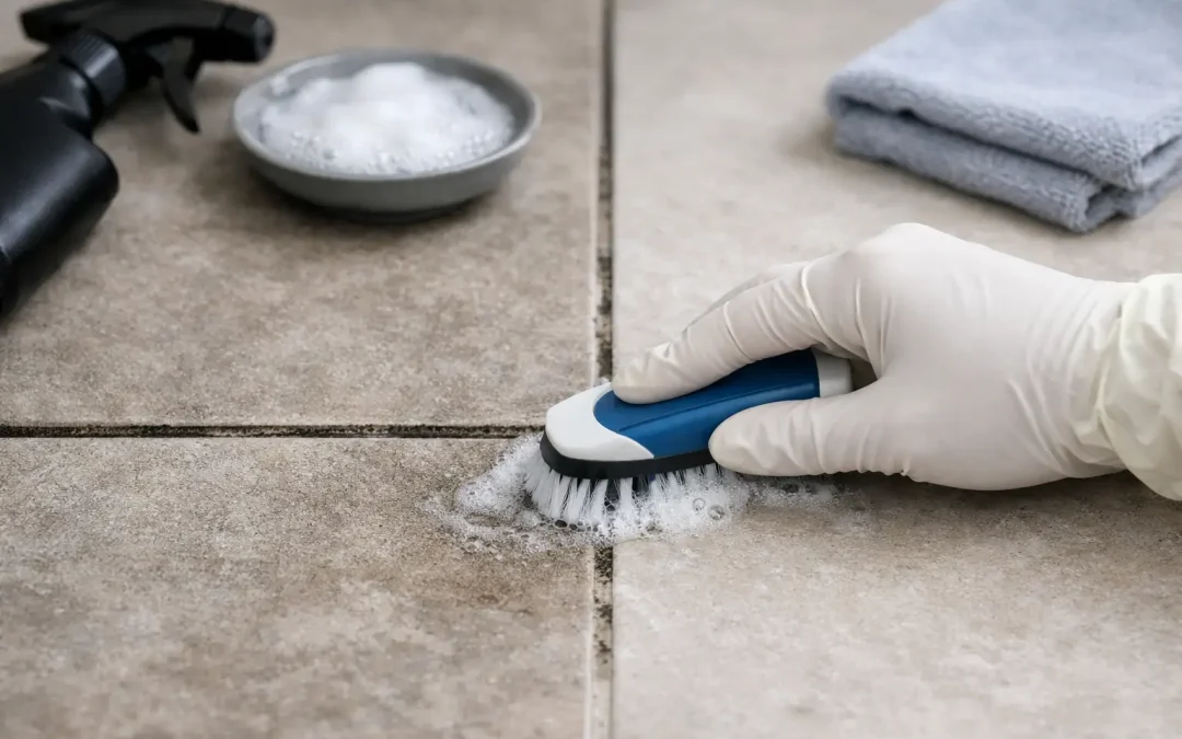How to Clean Blackened Tile Grout Right