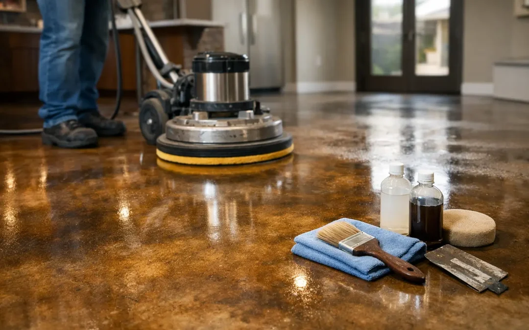 Stained Concrete Floor Restoration That Lasts